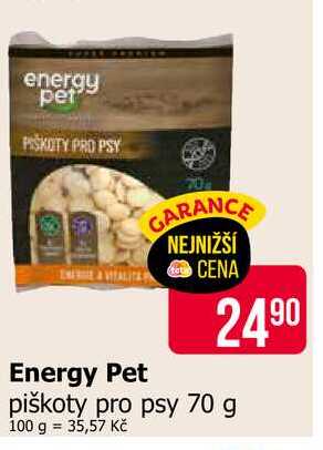energy pet piškoty pro psy 70 g