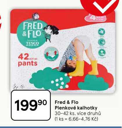 Fred & Flo Plenkové kalhotky, 30-42 ks