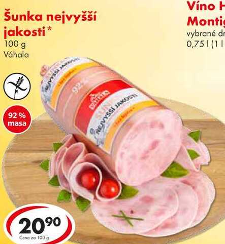 Šunka nejvyšší jakosti, 100 g
