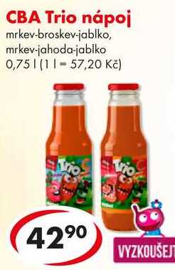 CBA Trio nápoj, 0,75 l 