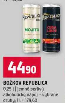 Božkov republica 0,25l