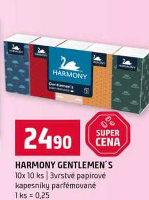 HARMONY Gentlemen's kapesníky 10x10ks