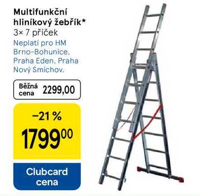 Multifunkční hliníkový žebřík