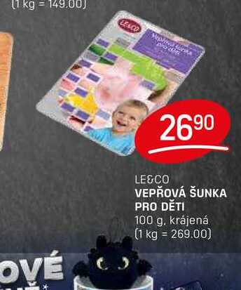 VEPŘOVÁ ŠUNKA PRO DĚTI 100g
