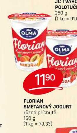 FLORIAN SMETANOVÝ JOGURT různé příchutě 150 g