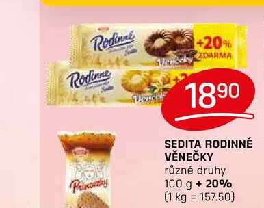 SEDITA RODINNÉ VĚNEČKY různé druhy 100g