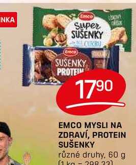 EMCO MYSLI NA ZDRAVÍ, PROTEIN SUŠENKY různé druhy, 60 g 