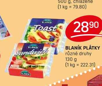  BLANÍK PLÁTKY různé druhy 130 g 