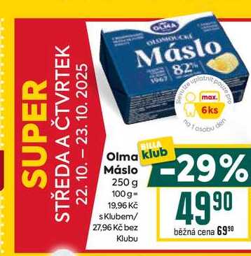 Olma Máslo 250 g 