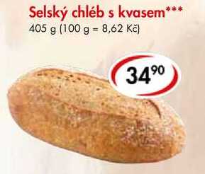 Selský chléb s kvasem, 405 g