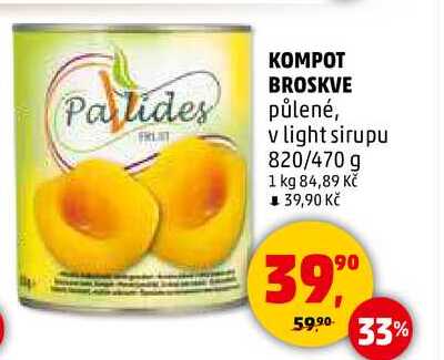 KOMPOT BROSKVE, 820/470 g