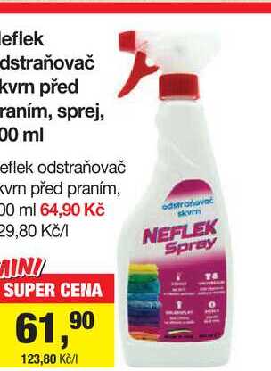 Neflek odstraňovač skvrn před praním, 500 ml