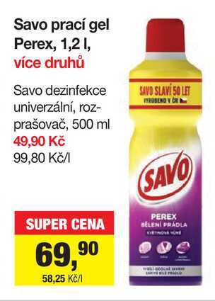 Savo prací gel Perex, 1,2 l