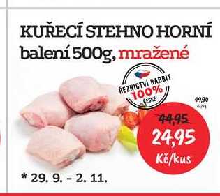 KUŘECÍ STEHNO HORNÍ balení 500g, mražené