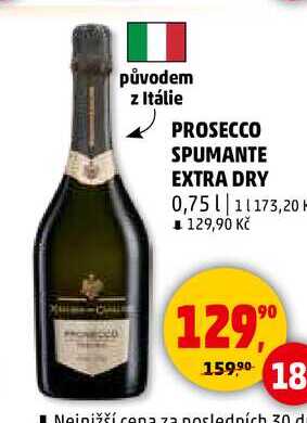 PROSECCO SPUMANTE EXTRA DRY, 0,75 l