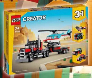 LEGO® Creator 31146 Náklaďák s plochou korbou a helikoptéra