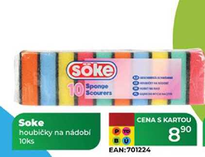 Soke houbičky na nádobí 10ks 