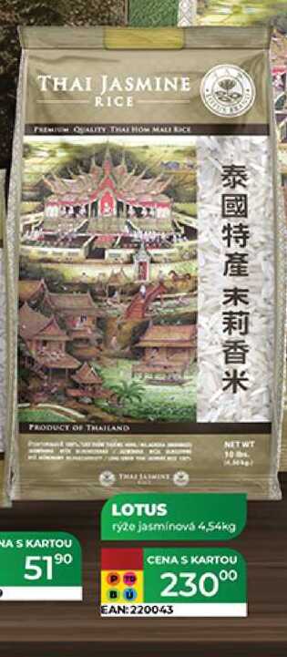 LOTUS rýže jasminová 4,54kg