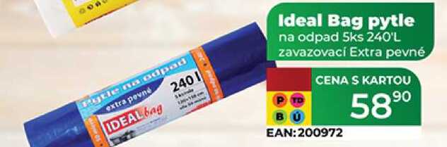 Ideal Bag pytle na odpad 5ks 240'L zavazovací Extra pevné