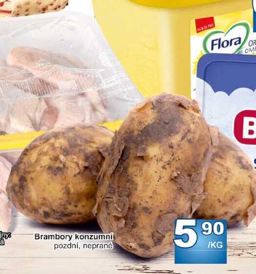 Brambory konzumní pozdní, neprané 1kg