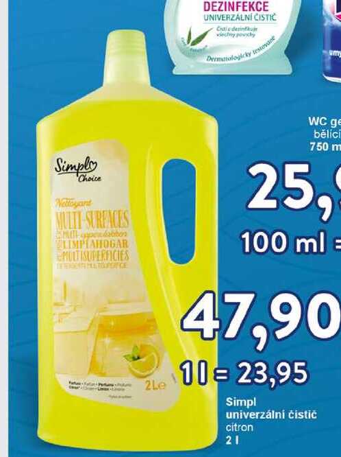 Simpl univerzální čistič citron 2l
