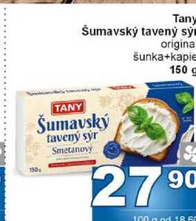 Tany Šumavský tavený sý original šunka+kapie 150 g