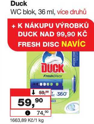 Duck WC blok, 36 ml