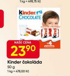 Kinder čokoláda 50 g