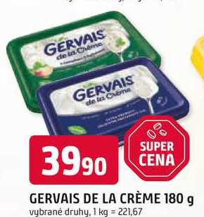 GERVAIS DE LA CRÈME 180 g
