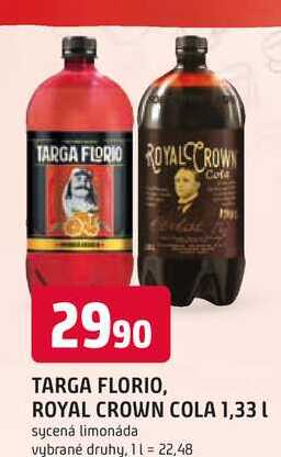 ROYAL CROWN COLA 1,33 L sycená limonáda
