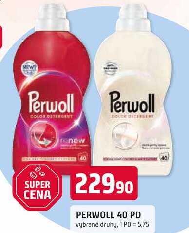 PERWOLL 40 PD vybrané druhy