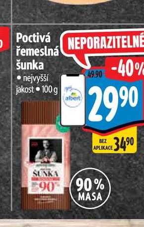 Poctivá řemeslná šunka 100 g