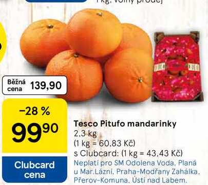 Tesco Pitufo mandarinky, 2,3 kg