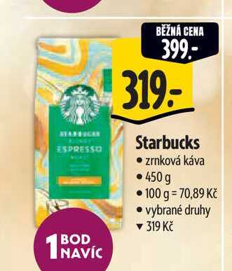 Starbucks zrnková káva  450 g