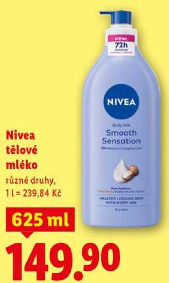 Nivea tělové mléko, 625 ml