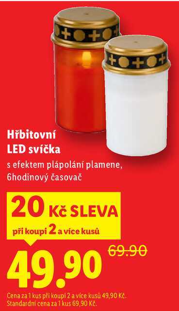 Hřbitovní LED svíčka