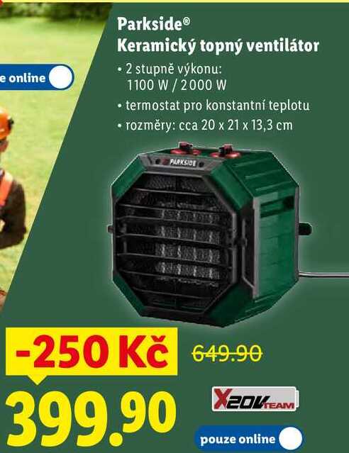 Parkside Keramický topný ventilátor