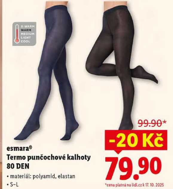 esmara Termo punčochové kalhoty 80 DEN
