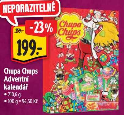 Chupa Chups Adventní kalendář, 210,6 g