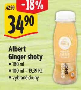 Albert Ginger shoty, 180 ml
