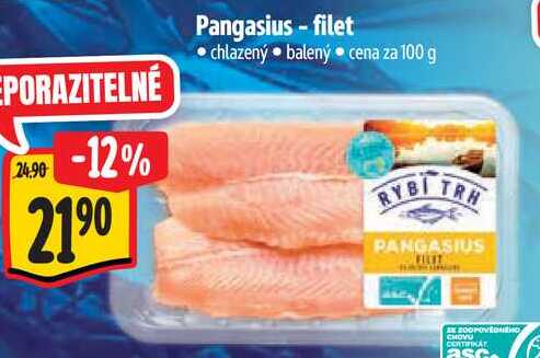Pangasius-filet, cena za 100 g