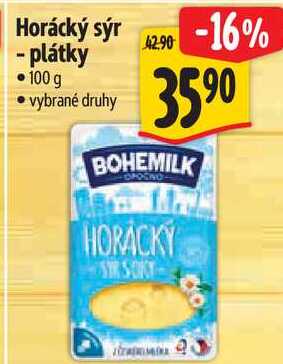 Horácký sýr - plátky, 100 g
