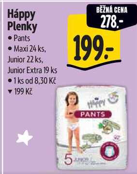 Háppy Plenky, Maxi 24 ks, Junior 22 ks, Junior Extra 19 ks