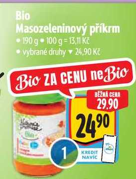 Bio Masozeleninový příkrm, 190 g