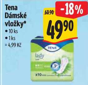 Tena Dámské vložky, 10 ks