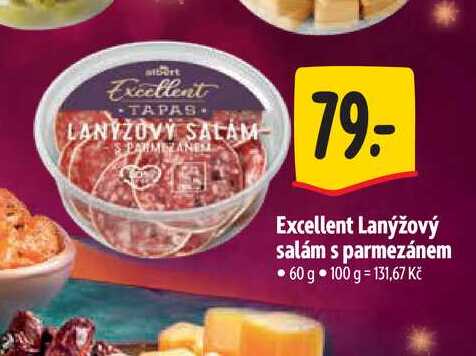 Excellent Lanýžový salám s parmezánem 60 g