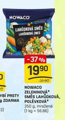NOWACO ZELENINOVÁ* SMĚS LAHŮDKOVÁ, POLÉVKOVÁ 350 g 