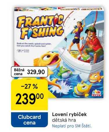 Lovení rybiček dětská hra