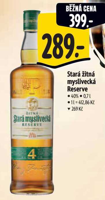 Stará žitná myslivecká Reserve, 0,7 l