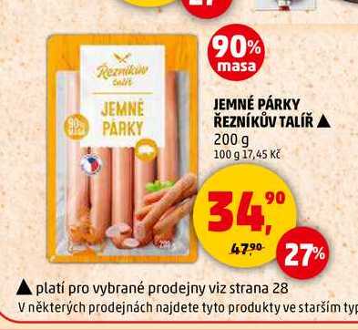 JEMNÉ PÁRKY ŘEZNÍKŮV TALÍŘA, 200 g